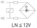LED sin polaridad &le; 12V