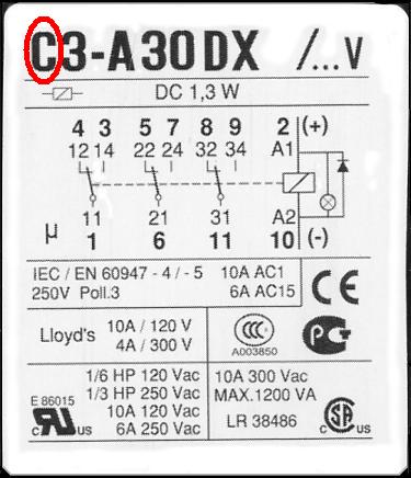 Normal industrial relay code